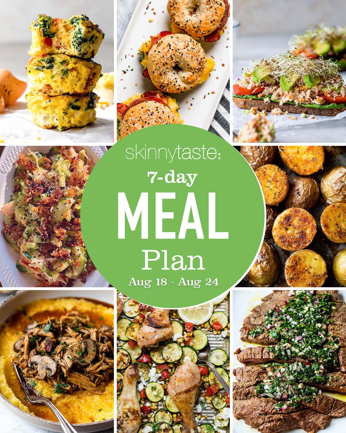 Free 7 Day Healthy Meal Plan (August 18-24)