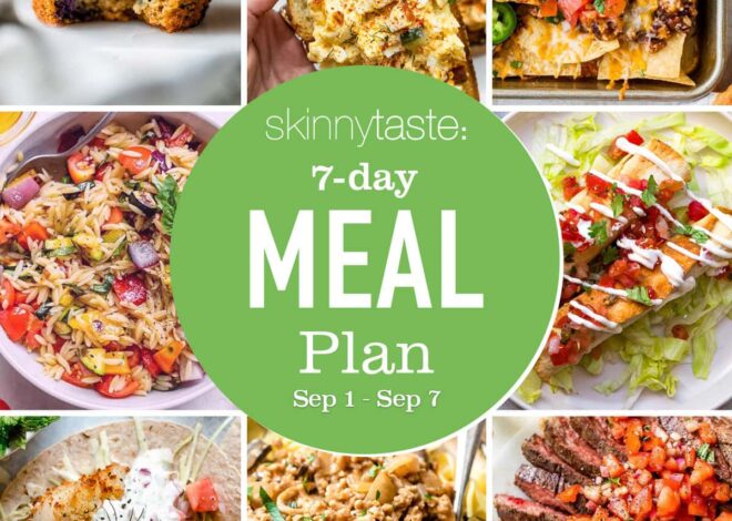 Free 7 Day Healthy Meal Plan (September 1-7)