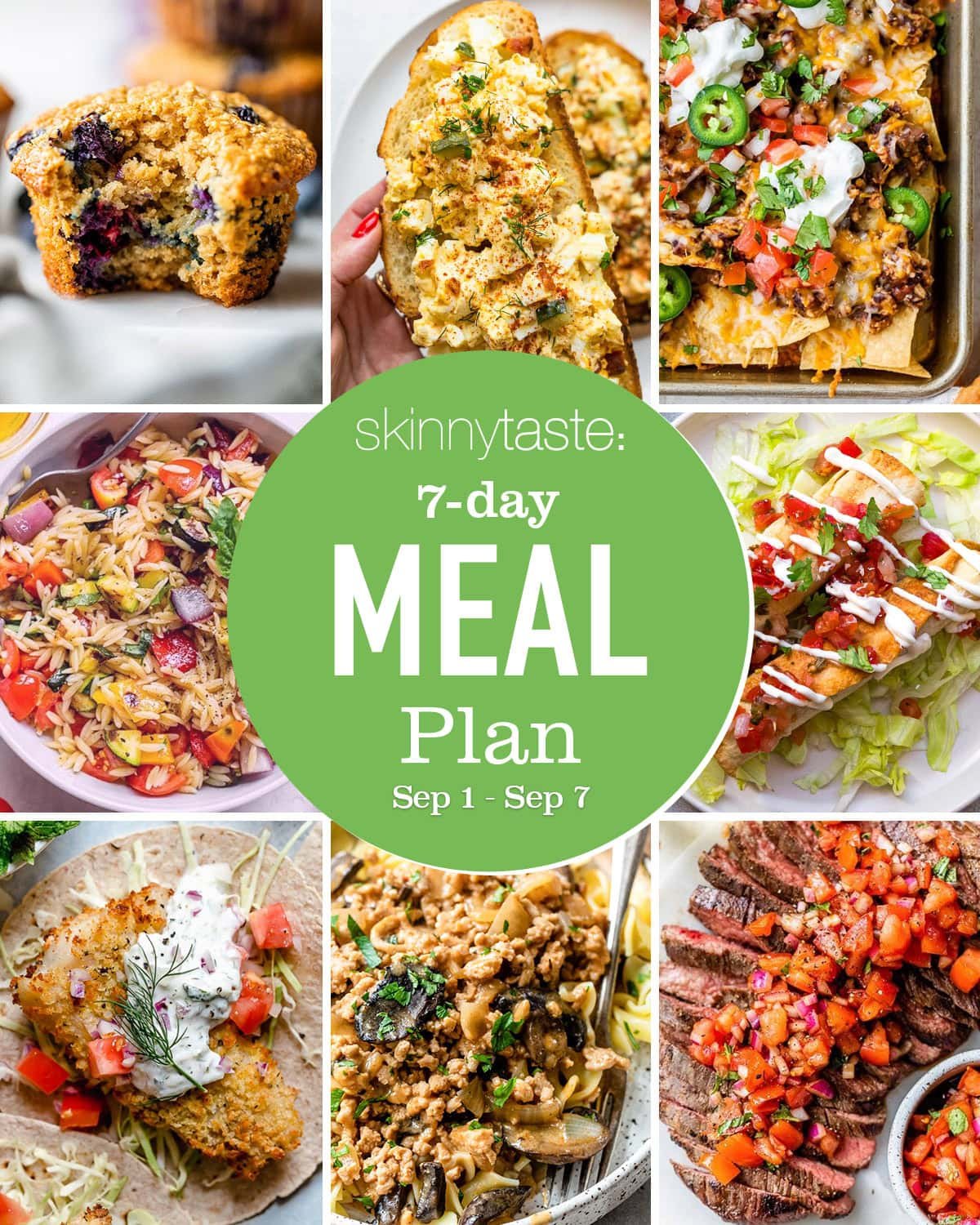 Free 7 Day Healthy Meal Plan (September 1-7)