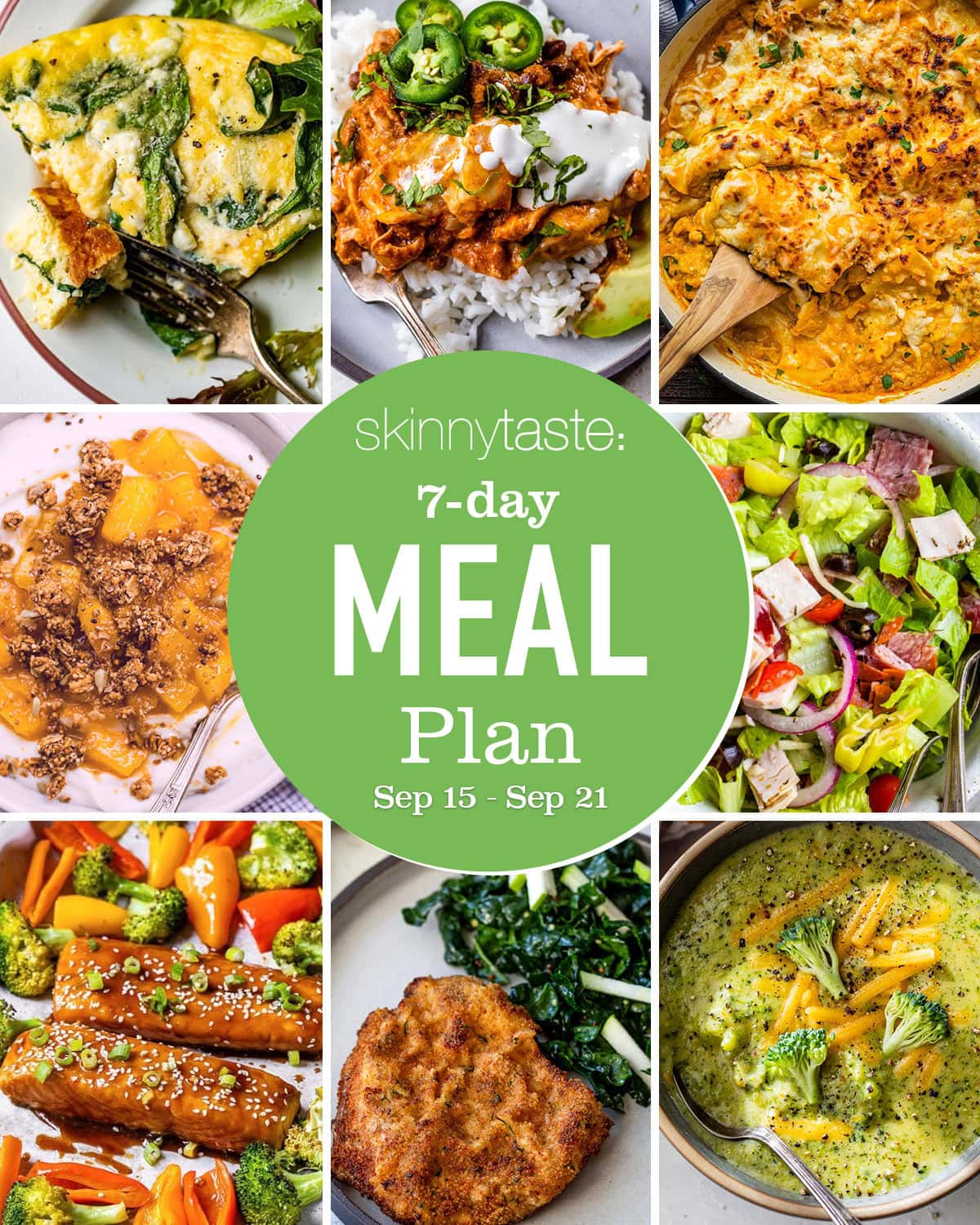 Free 7 Day Healthy Meal Plan (September 15-21)