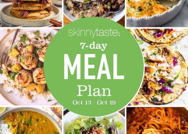 Free 7 Day Healthy Meal Plan (Oct. 13-19) Free 7 Day Healthy Meal Plan (Oct. 13-19)